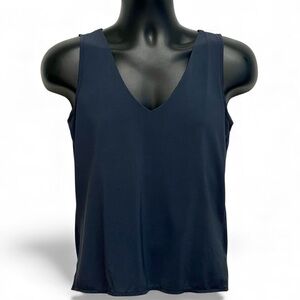 Navy Blue Banana Republic V-Neck Cami Shell Style Tank Women’s Small - Like New